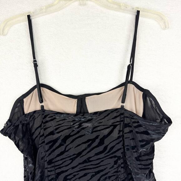 Peppermayo Exclusive - Put Me First Bodysuit - Velvet Burnout Zebra Black Sz 16 - Picture 13 of 16